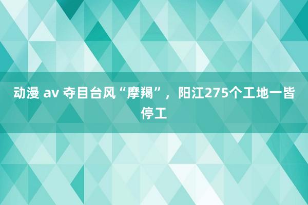 动漫 av 夺目台风“摩羯”，阳江275个工地一皆停工