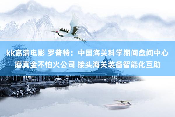 kk高清电影 罗普特：中国海关科学期间盘问中心磨真金不怕火公司 接头海关装备智能化互助